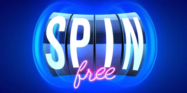 Free spin white and pink letters