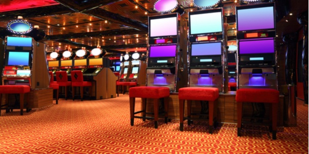 empty land-based casino floor