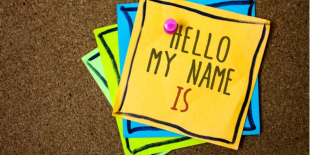 post it message Hello, my name is.....