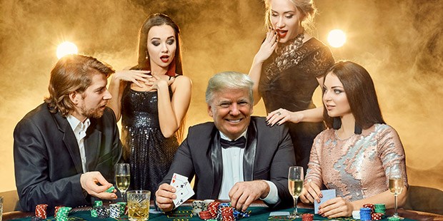 Donald Trump playing poker