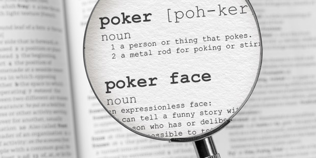 Dictionary open to poker terms
