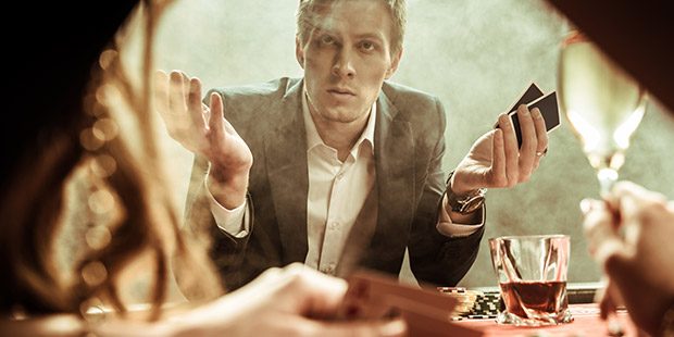 poker player who looks like he's confused